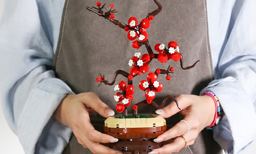 Image 3: LEGO Inspired Flowers Building Blocks Set