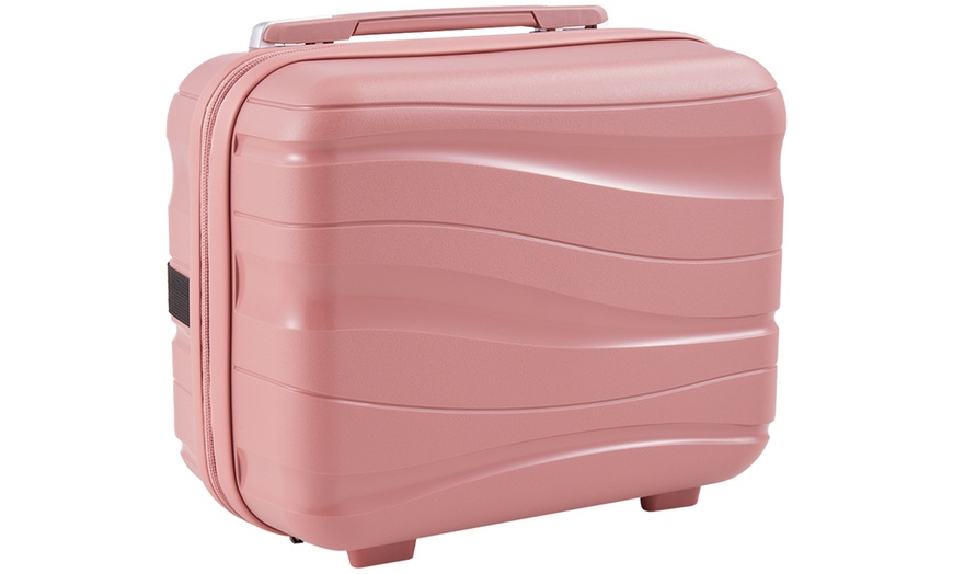 Image 12: Four Piece PP Suitcase Set with Silent Wheels & Password Lock