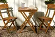 3-Piece Acacia Wood Folding Garden Bistro Set - Image 3