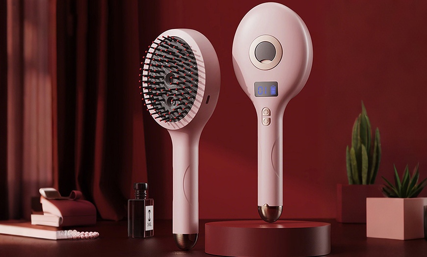 Image 8: Rechargeable Electric Scalp Massage Comb with Red Light Therapy 
