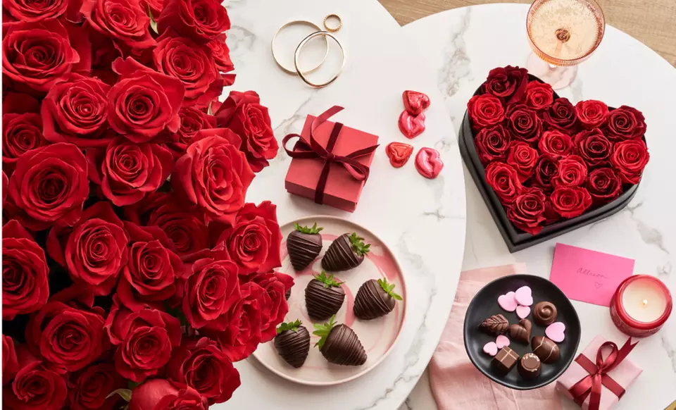 Next Day Valentine’s Day Rose Bouquets, Fresh Flowers, & Gift Delivery from 1-800-Flowers.com (Up to 55% Off)