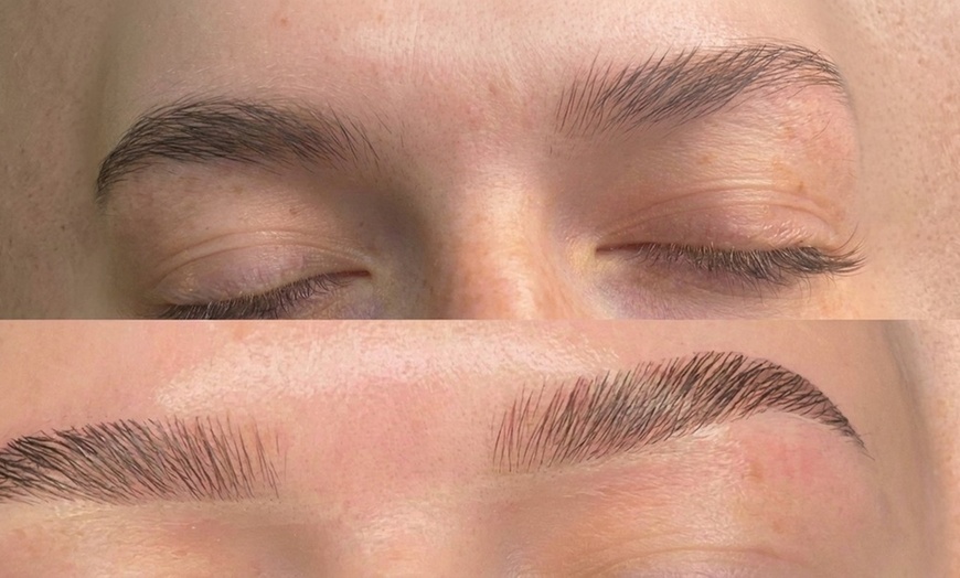 Image 2: Eyebrow Lamination & Wax or Half Set Lashes 