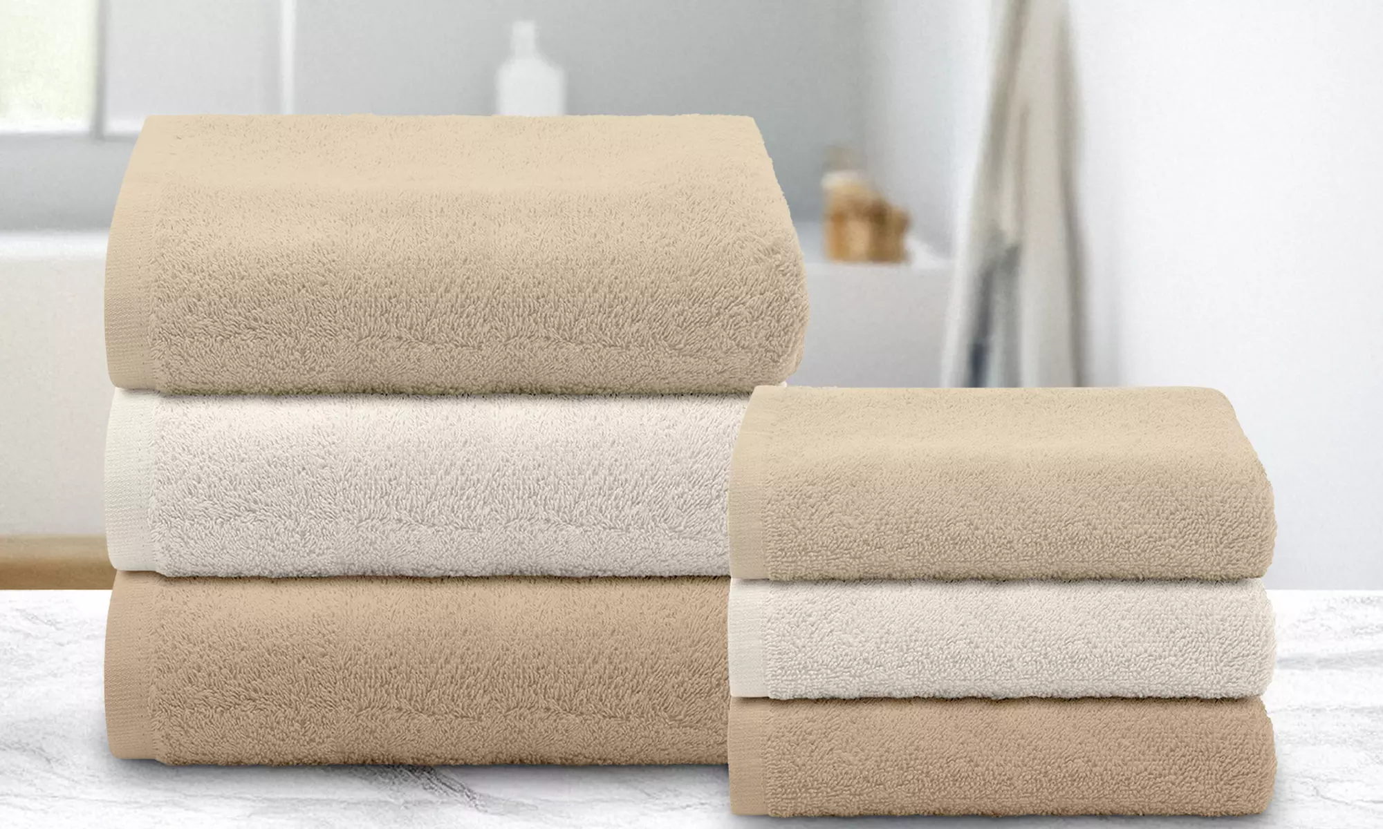 Set 6 asciugamani in cotone