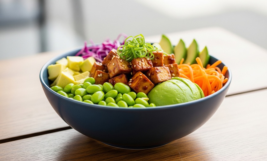 Image 3: Japanische Yaki Soba, Udon oder Poke Bowl mit Getränk für 2 - 4 Pers.