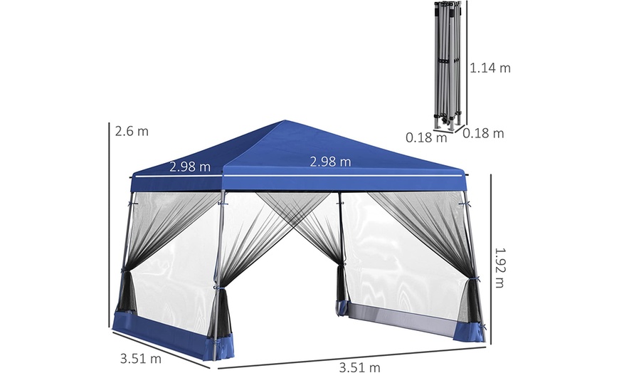 Image 15: Outsunny Outdoor Adjustable Pop-Up Gazebo Canopy 