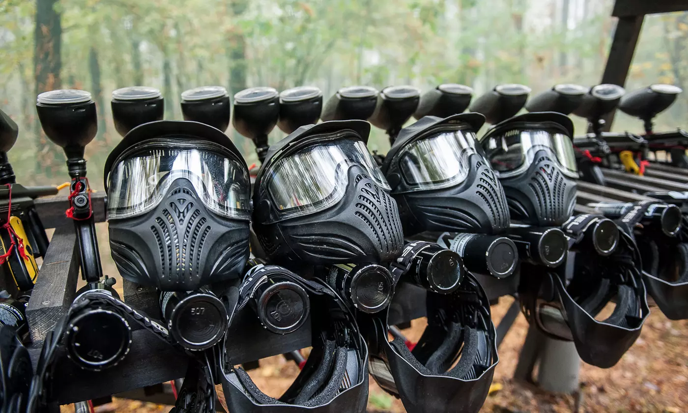 Paintball Party dla 10-18 osób: do 3000 kulek i wspólny grill po grze