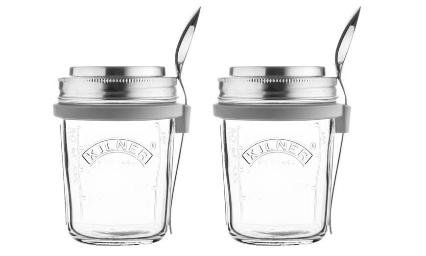 Image 3: Two or Four Kilner Glass Breakfast Jars