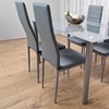 Image 21: Glass Dining Table Set with Chair Options