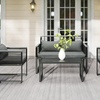 Image 2: Outsunny Four-Piece Rattan-Effect Outdoor Furniture Set