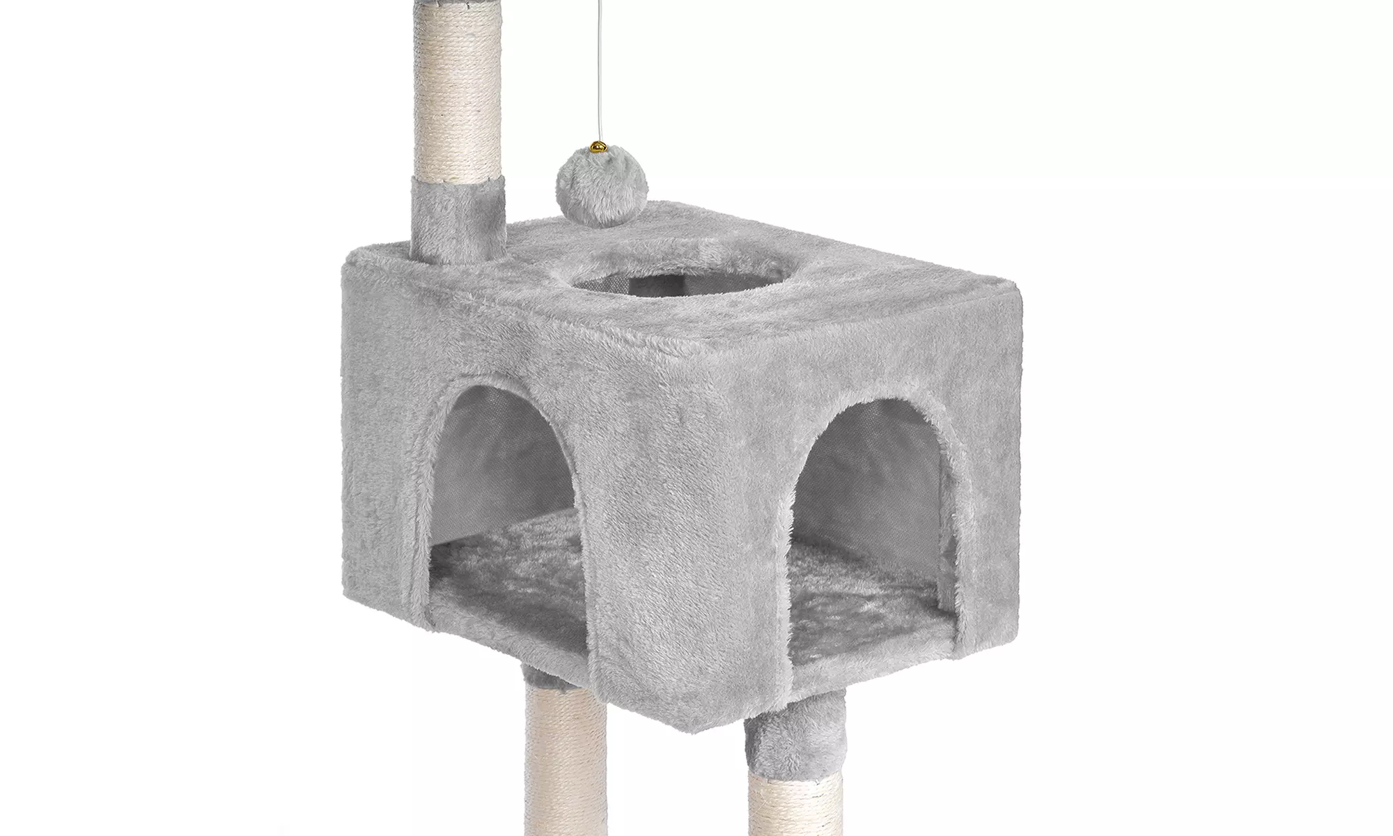 Meerlaagse grijze kattenboom