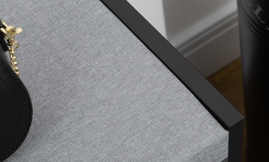 Image 7: HOMCOM Shoe Storage Bench with Padded Seat and Boot Shelf