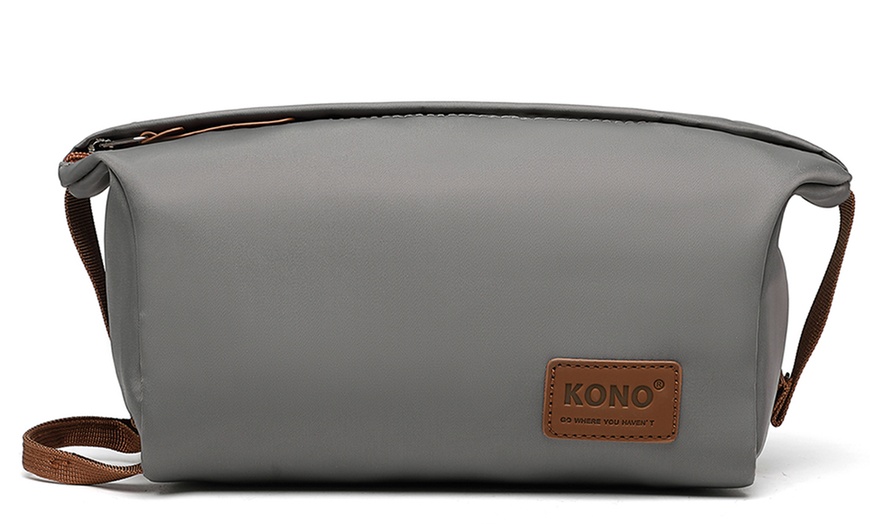 Image 7: KONO 1 or 3-Piece Grey Brown PC Luggage and Travel Bag Set 