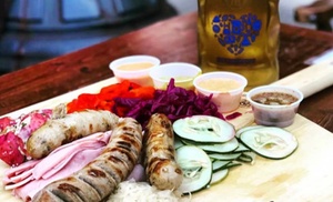 Hearty German Feast: Boards, Pretzels, Wurst & Beer Boots in Chicago Hearty German Feast: Boards, Pretzels, Wurst & Beer Boots in Chicago