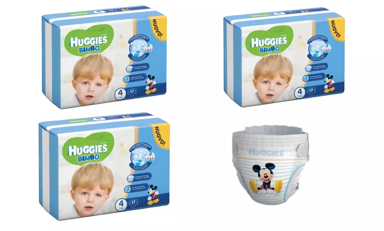 51 ou 60 couches huggies Taille 3 ou 4 - Second Medium