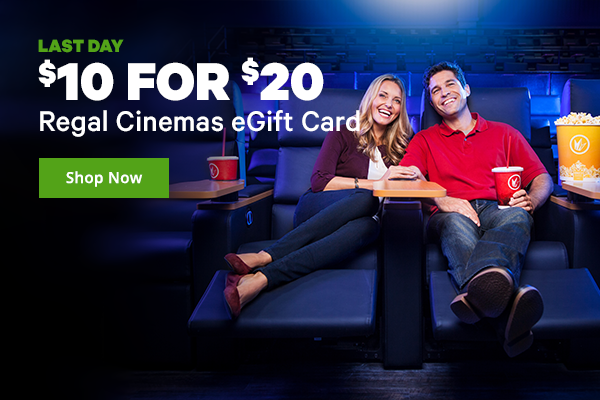 $10 for $20 Regal eGift Card