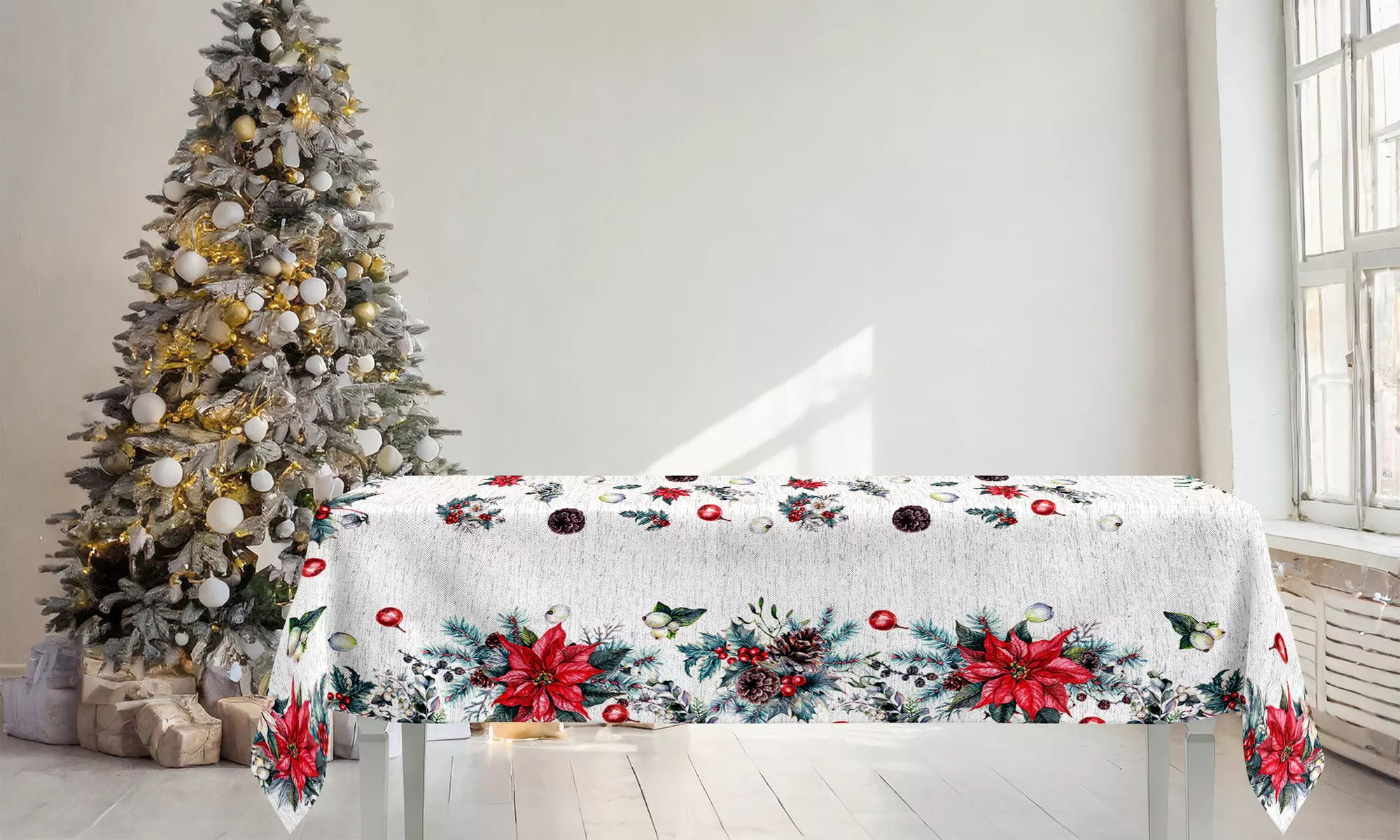 Tovaglia natalizia in cotone Vienna