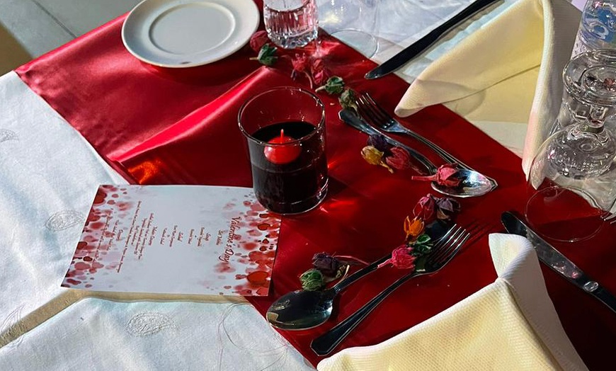 Image 4: Valentine's 5 Course Pool Side Candlelight Dinner for Two on Feb 14th