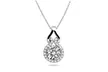 3.00 CTTW Round Cut Crystal Necklace Made With Crystals From Swarovski - Second Medium