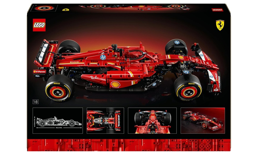 Image 8: LEGO Technic Ferrari SF-24 F1 Model Car Kit - 1:8 Scale Replica, Detailed Engine & Suspension
