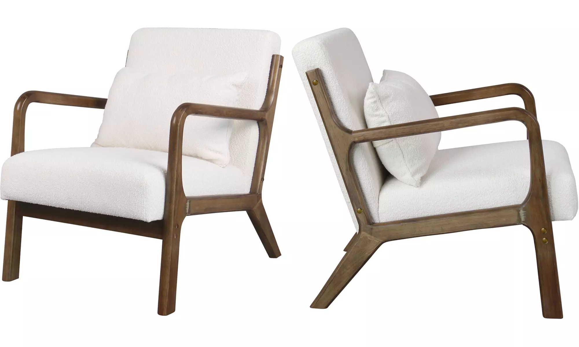 Poltrona in tessuto e legno Zach Doosense