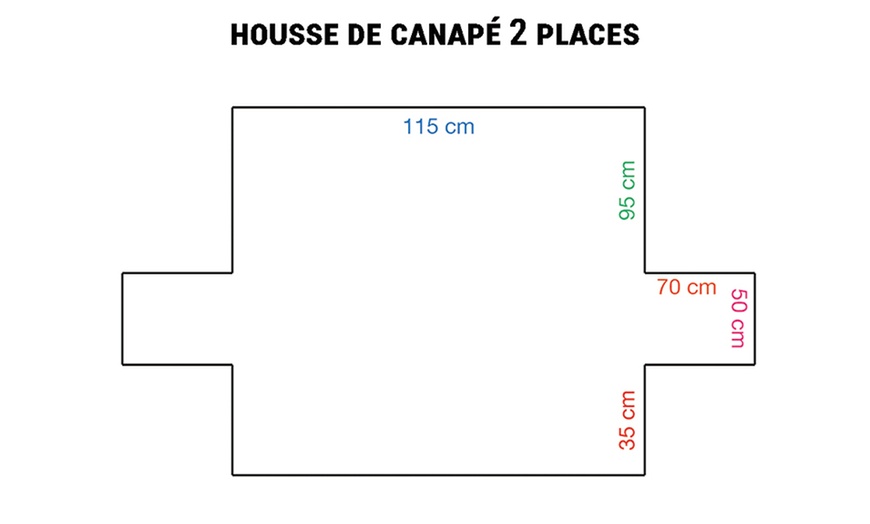 Image 14: Housse de canapé bicolore avec tailles au choix