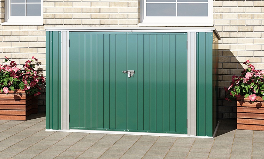 Image 5: Heavy Duty Steel Bicycle Storage Shed