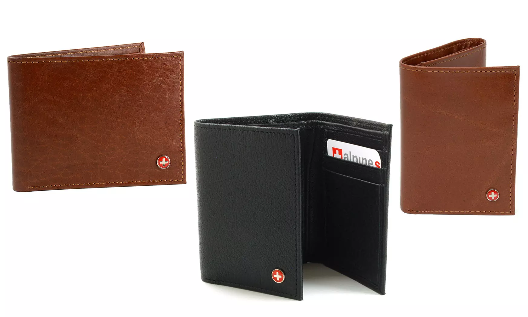 Alpine Swiss Men's RFID-Blocking Trifold or Bifold Wallet - Primary Image
