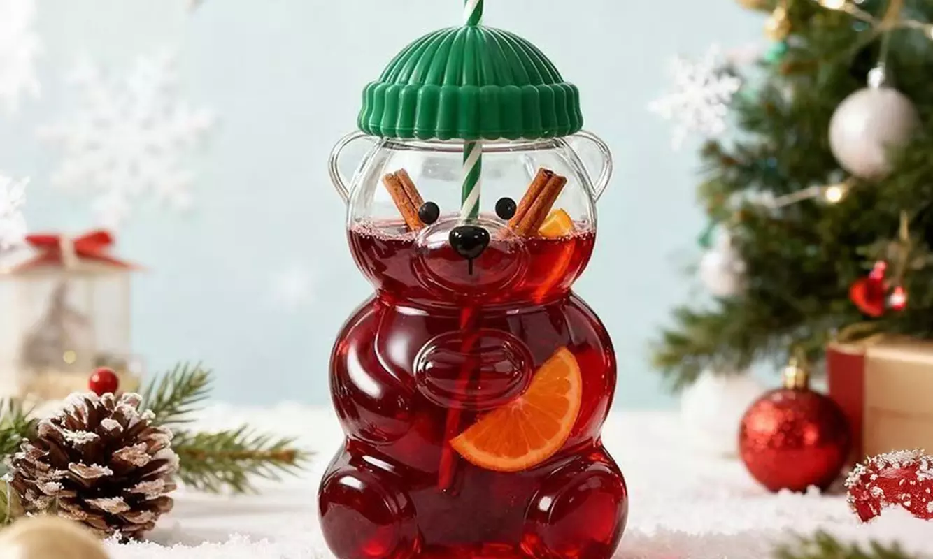 Tasse en verre "Barista Teddy Bear" 3D