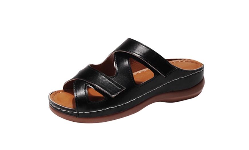 Image 5: Women's Wide Fit Slip-On Sandals