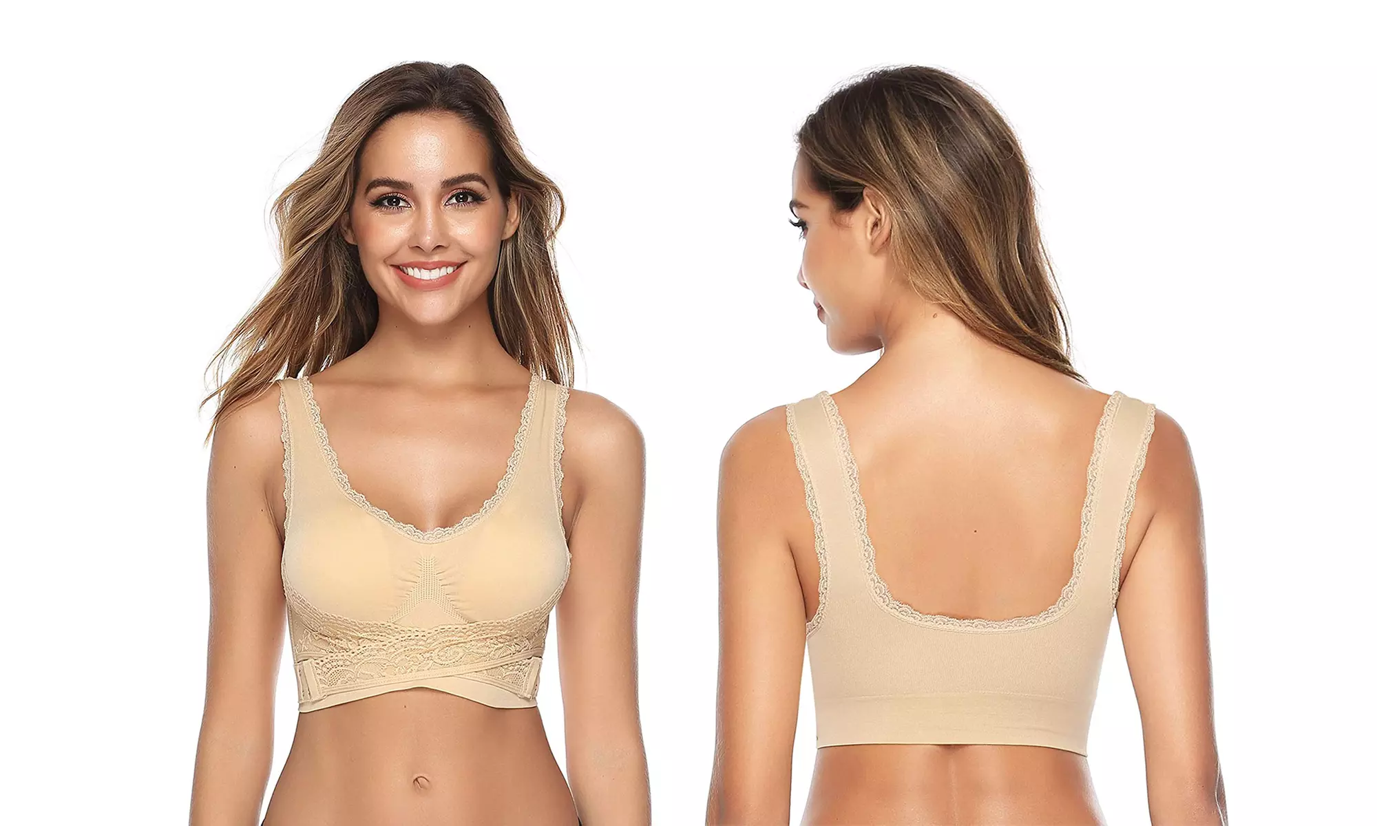 1, 2, ou 3 soutiens-gorge croisés effet dentelle