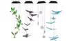 LED Changing Color Solar Hummingbird Wind Chime Waterproof Wind Chimes
