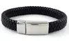 Men's Genuine Leather Braided Bracelet with Buckle Clasp - Stylish Gift for Him