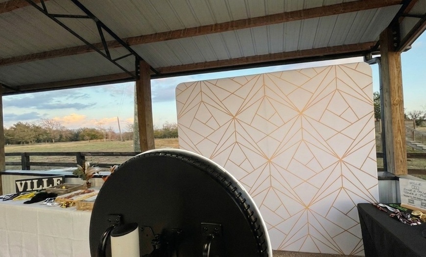 Image 4: Modern Photo Booth Rental: Unlimited Digital Photos & Fun Props