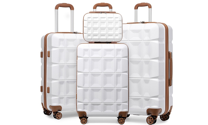 Image 26: One or Four Lightweight Hard Shell ABS Suitcases with TSA Locks