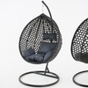 Image 1: Onyx Black Hanging Swing Pod Egg Chair
