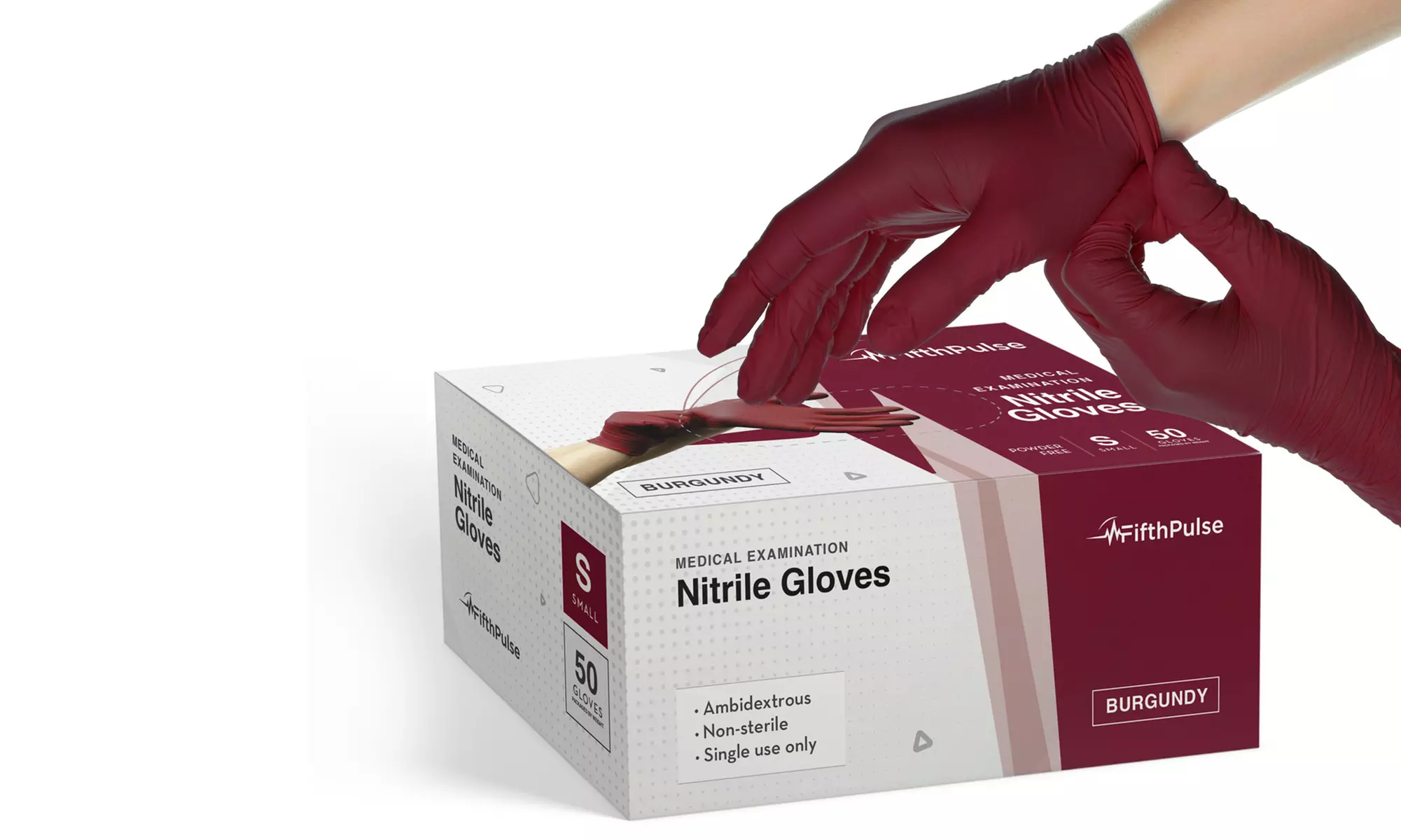 Fifth Pulse Nitrile Exam Latex Free and Powder Free Gloves - Box of 50