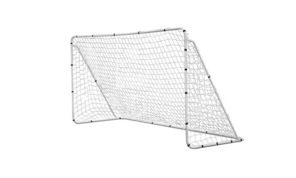 12' x 6' Powder Coated Steel Soccer Goal, Portable Training Aid Football Net