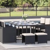 Image 1: 10-Seater Outsunny Rattan Garden Furniture Set with Cushions and Table