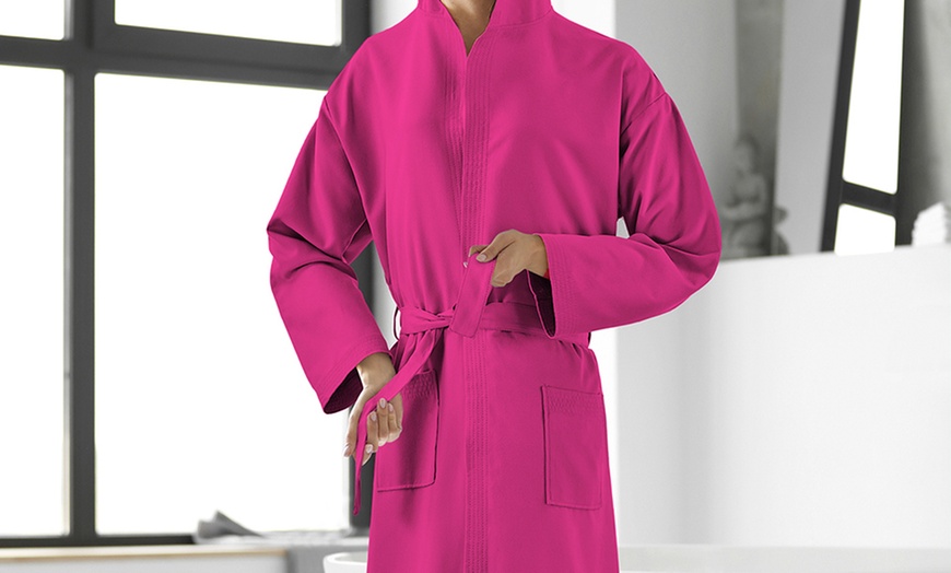 Image 21: Sneldrogend microfiber badjas met capuchon