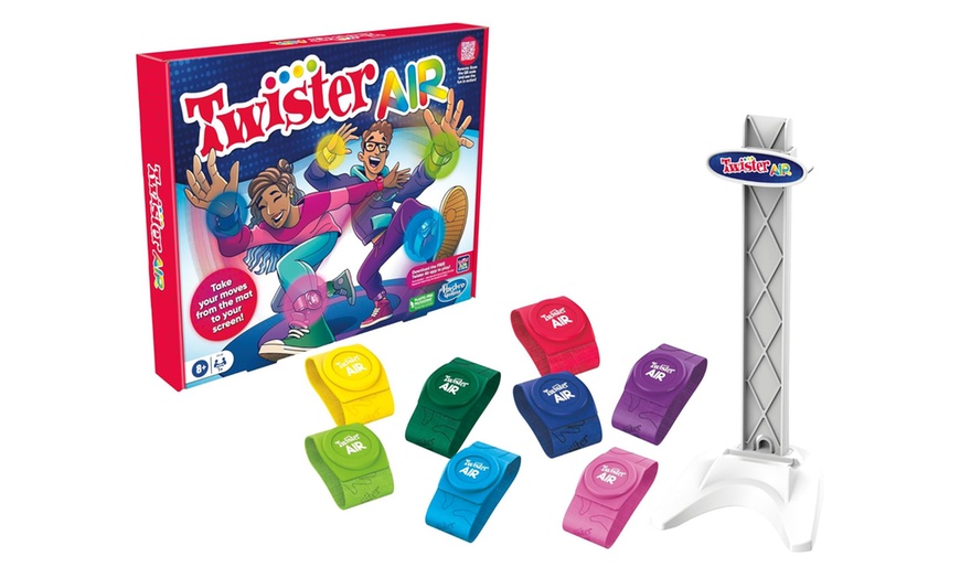 Image 4: Hasbro Twister Air Party Game Includes 4 Twister Air Wrist Bands