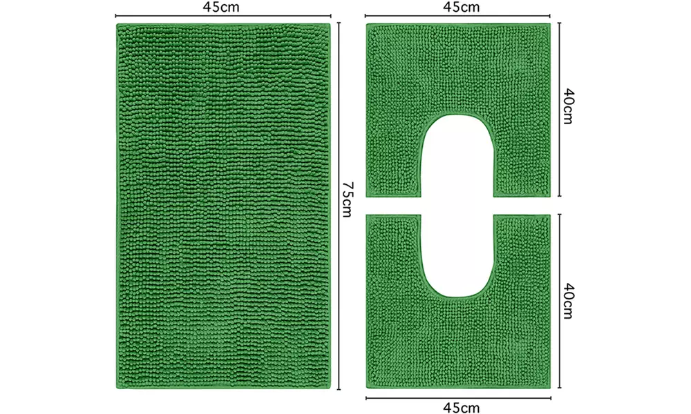 Set 3 pezzi tappeto da bagno