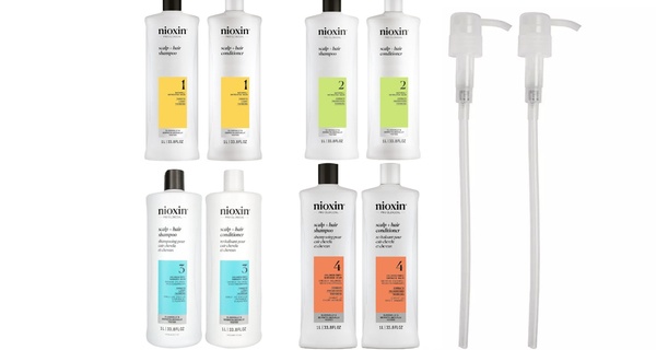 Nioxin Cleanser and Scalp Therapy Conditioner Liter Duo Pump