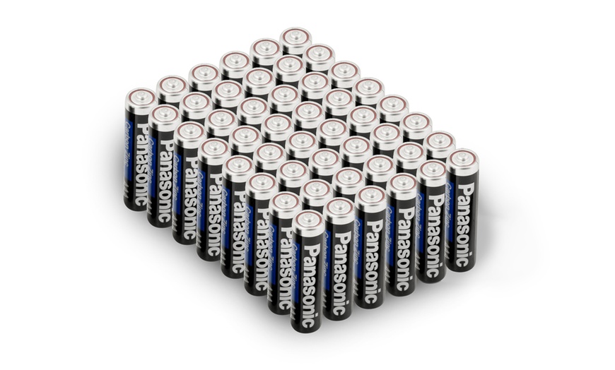 Image 1: 48 Pack Panasonic Super Heavy Duty AAA Batteries Retail Packaging