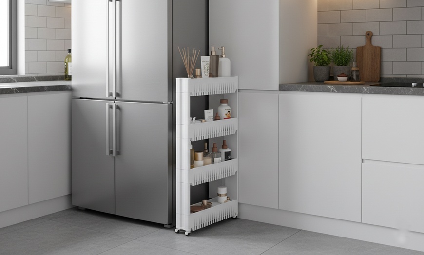 Image 1: Carrellino portaoggetti salvaspazio