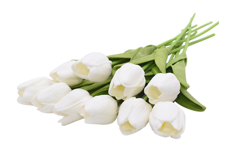 Image 8: 10-Piece Artificial Tulip Flowers