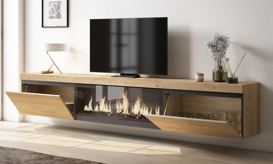 Image 21: Meuble TV suspendu avec grande capacité de rangement  