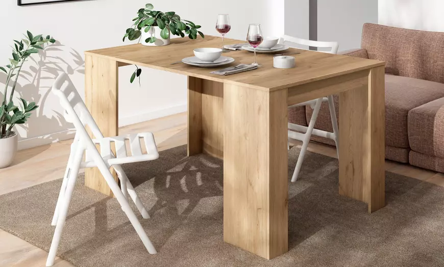 Image 28: Extendable Console Table for 6 people or up to 14 people