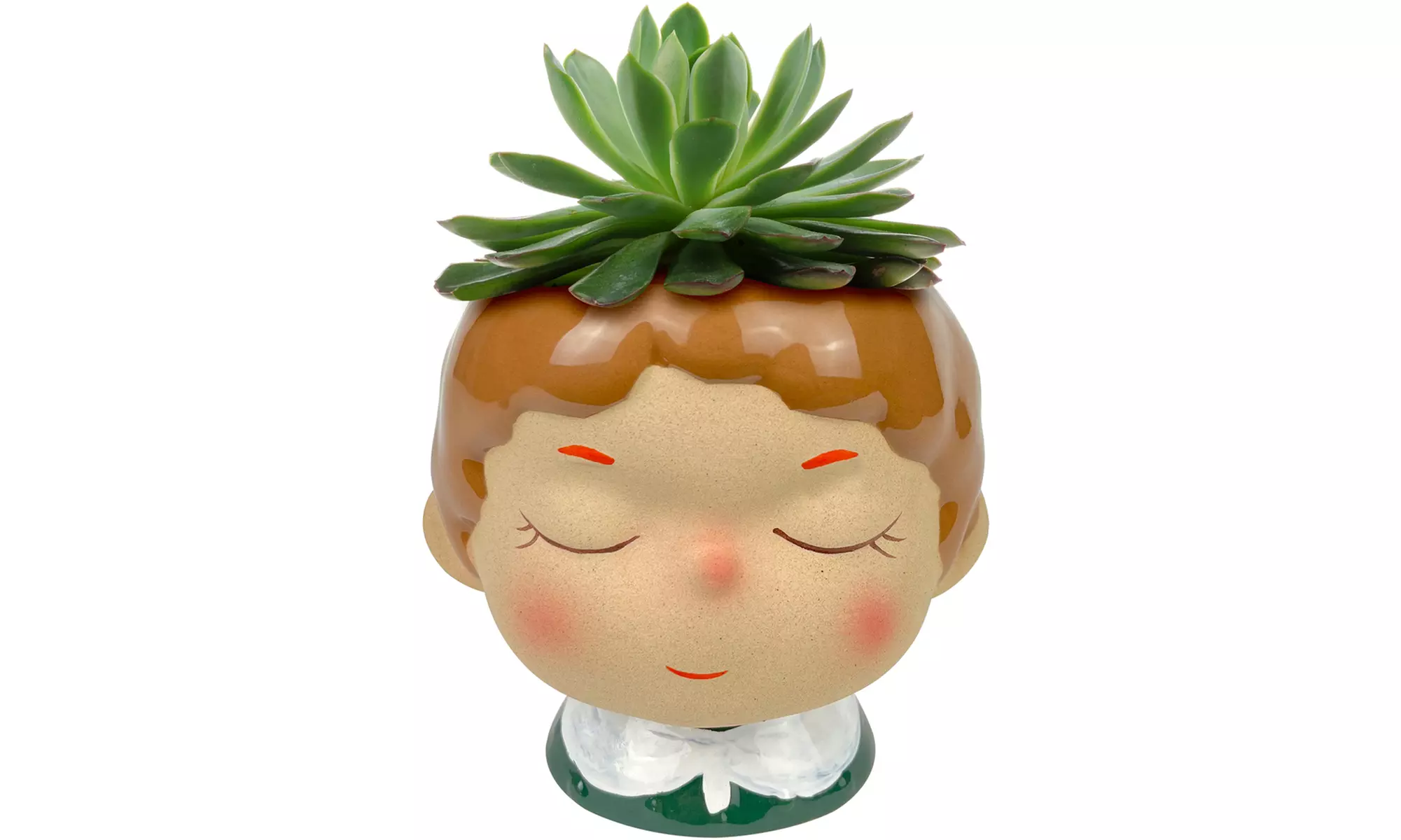 Vaso in ceramica di design con volto