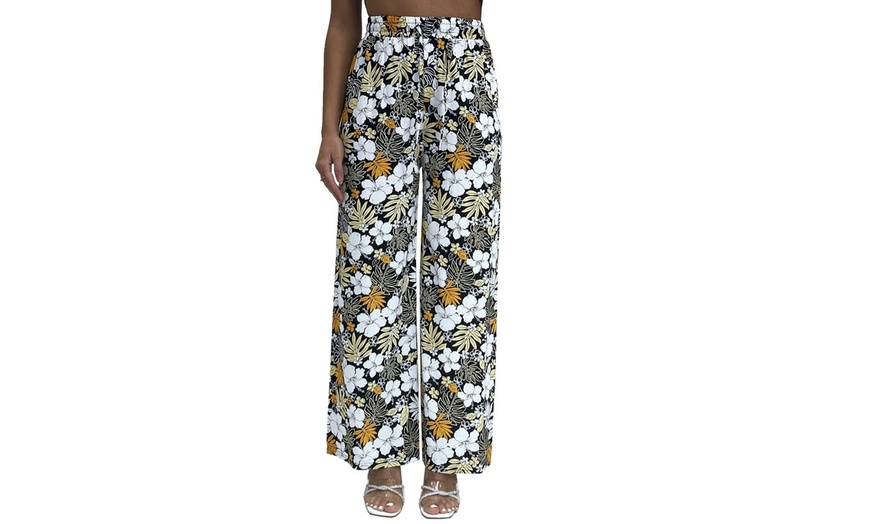 Image 24: Printed Palazzo Trousers