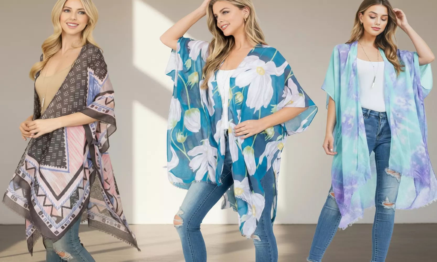 Women's Spring and Summer Kimono and Vest Collection